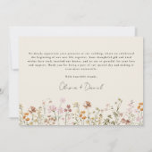 Wildflower Terracotta Beige Boho Wedding Bedankkaart (Achterkant)