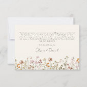 Wildflower Terracotta Beige Boho Wedding Bedankkaart (Achterkant)