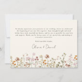 Wildflower Terracotta Beige Boho Wedding Bedankkaart (Achterkant)