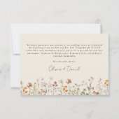 Wildflower Terracotta Beige Boho Wedding Bedankkaart (Achterkant)