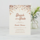 Wildflower Terracotta Bridal Brunch Shower Kaart (Staand voorkant)