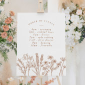 Wildflower Terracotta Bruiloft Schema van Evenemen Poster