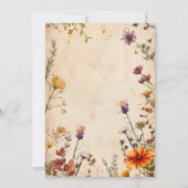 Wildflower Terracotta Floral Waterverf Wedding Kaart (Achterkant)