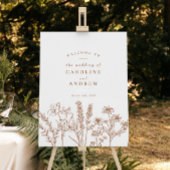 Wildflower Terracotta Herfst Bruiloft Welkomstbord Poster