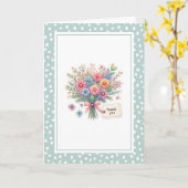 Wildflower Thank You Folded Greeting Card Kaart (Gele Bloem)