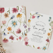 Wildflower thee bruids douche uitnodiging