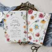 Wildflower thee bruids douche uitnodiging