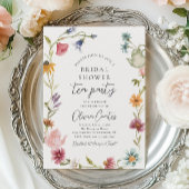 Wildflower thee bruids douche uitnodiging