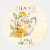 Wildflower theefeest vrijgezellenfeest ronde sticker (Voorkant)