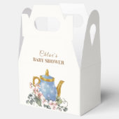 Wildflower Theepot Baby shower Bedankdoosjes (Geopend)