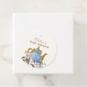 Wildflower Theepot Baby shower Bedankjes Labels (In situ)