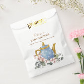  Wildflower Theepot Baby shower Bedankzakje (Gezegeld)