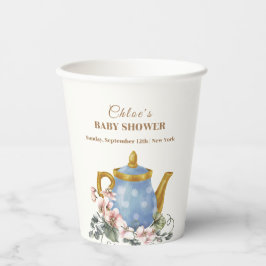  Wildflower Theepot Baby shower Papieren Bekers