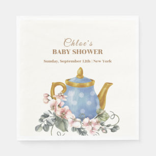  Wildflower Theepot Baby shower Servet