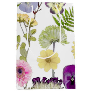 Wildflower thema cadeau tas medium cadeauzakje