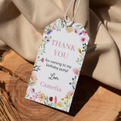 Wildflower thema dank u Label Cadeaulabel