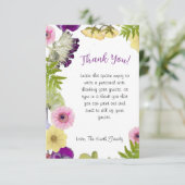 Wildflower Thema Dankkaart Bedankkaart (Staand voorkant)