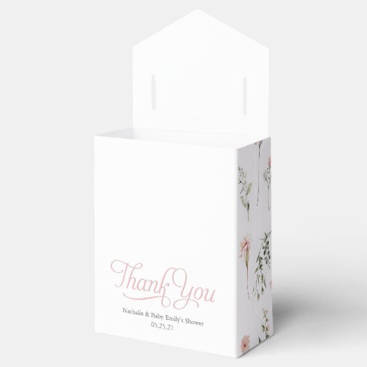 Wildflower thema elegante baby shower gunst bedankdoosjes (Geopend)