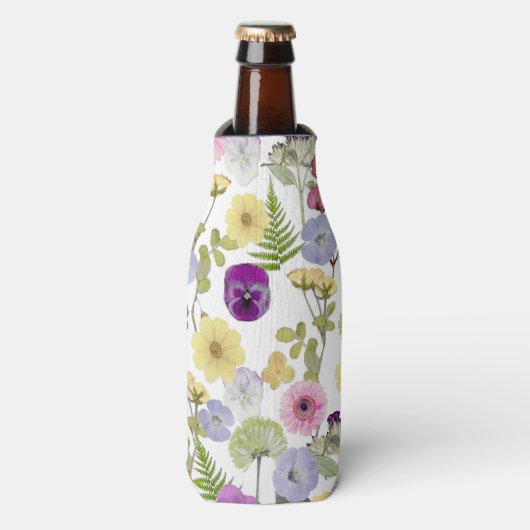 Wildflower thema flessenkoeler Flesjeskoeler (Fles Voorkant)