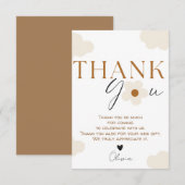 Wildflower thema meisje verjaardag bedankkaart (Voorkant / Achterkant)