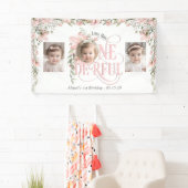 Wildflower thema Miss Onederful foto's achtergrond Spandoek (Insitu)