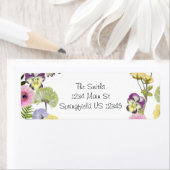 Wildflower thema retour adreslabels etiket (Insitu)