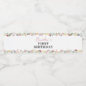 Wildflower Thema Waterfles Label Etiket (Enkel label)