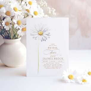 Wildflower Thema Witte Daisy Flower Vrijgezellenfe Kaart