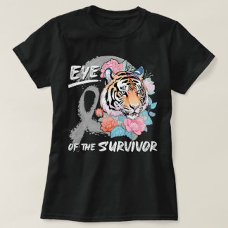 Wildflower Tiger hersentumor oog van de overlevend T-shirt