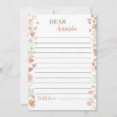 Wildflower Time Capsule Notitie Bericht Kaart (Voorkant)