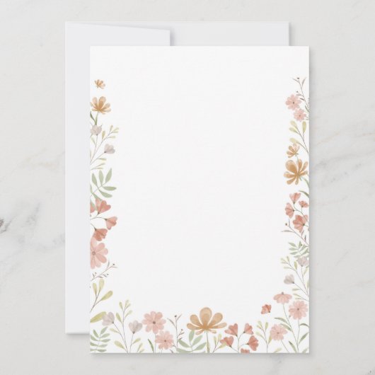 Wildflower Time Capsule Notitie Bericht Kaart (Achterkant)