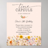 Wildflower Time Capsule Verjaardag Poster (Voorkant)