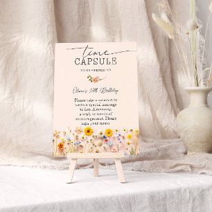 Wildflower Time Capsule Verjaardag Poster