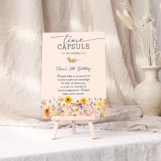 Wildflower Time Capsule Verjaardag Poster