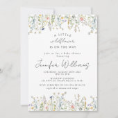 Wildflower Tiny flower meisje baby shower uitnodig Kaart (Voorkant)