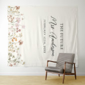 Wildflower Toekomst Mrs Photo Booth Achtergrond Wandkleed (In Situ (horizontaal))