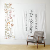 Wildflower Toekomst Mrs Photo Booth Achtergrond Wandkleed (In Situ (horizontaal))