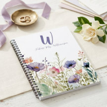 Wildflower Toekomstige Mevrouw Monogram Elegant Pa