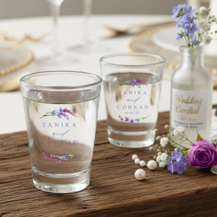 Wildflower Trouw Waterverf Namen Peri ID954 Shot Glas