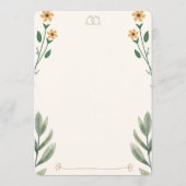 Wildflower Trouwkaart om de datum te reserveren  Save The Date (Achterkant)