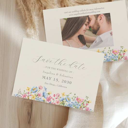 Wildflower Trouwkaart Save The Date