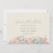 Wildflower Trouwkaart Save The Date (Voorkant)