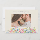 Wildflower Trouwkaart Save The Date (Achterkant)