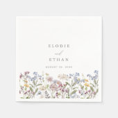 Wildflower Trouwpapier servetten Floral Boho (Voorkant)