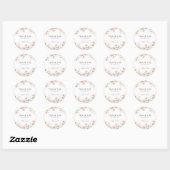 Wildflower trouwstickers ronde sticker (Vel)