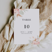 Wildflower Trouwtafel kaart Sjabloon