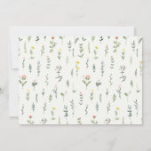 Wildflower Tuin Baby Shower Uitnodiging (Achterkant)