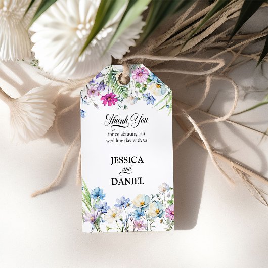 Wildflower Tuin Bloemen Bruiloft Dank u Favor Cadeaulabel