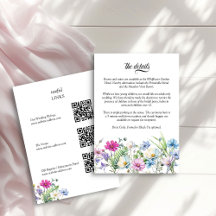 Wildflower Tuin Bloemen Bruiloft Details QR Code