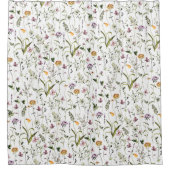 Wildflower tuin bloemmotief douchegordijn (Voorkant)